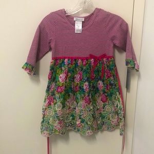 Bonnie Jean- Dress- children’s dress- Size 6- Rose decorated